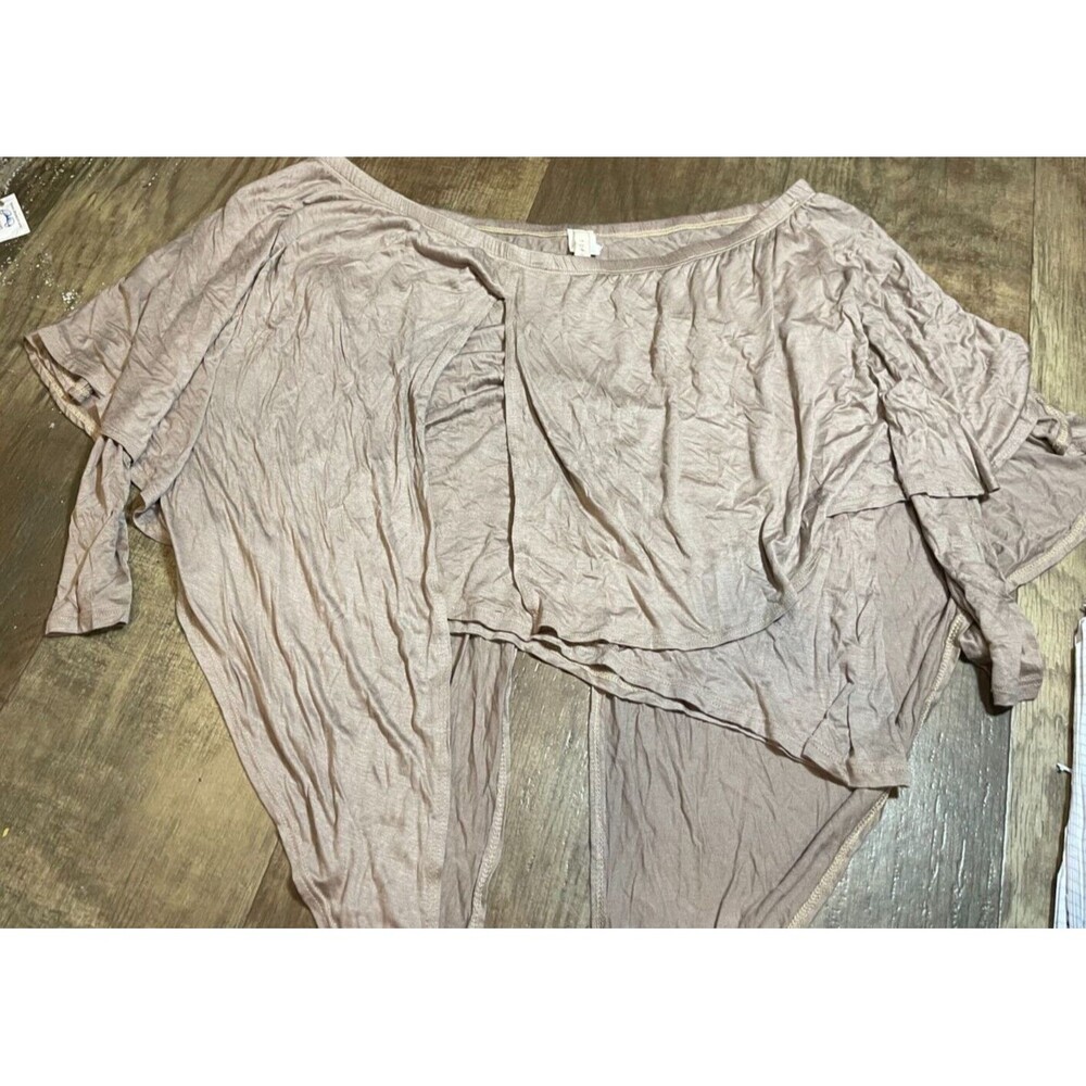 Topia Top Womens 1X Brown Blouse